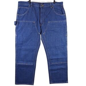 KEY Double Front Denim Dungaree‎ Relaxed Fit Carpenter Jeans 42x30 NWT